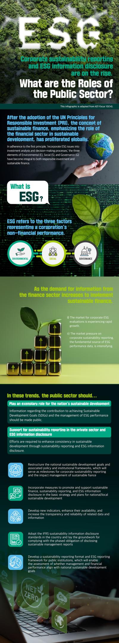 Corporate Sustainability Reporting and ESG Information Disclosure: Roles of the Public Sector